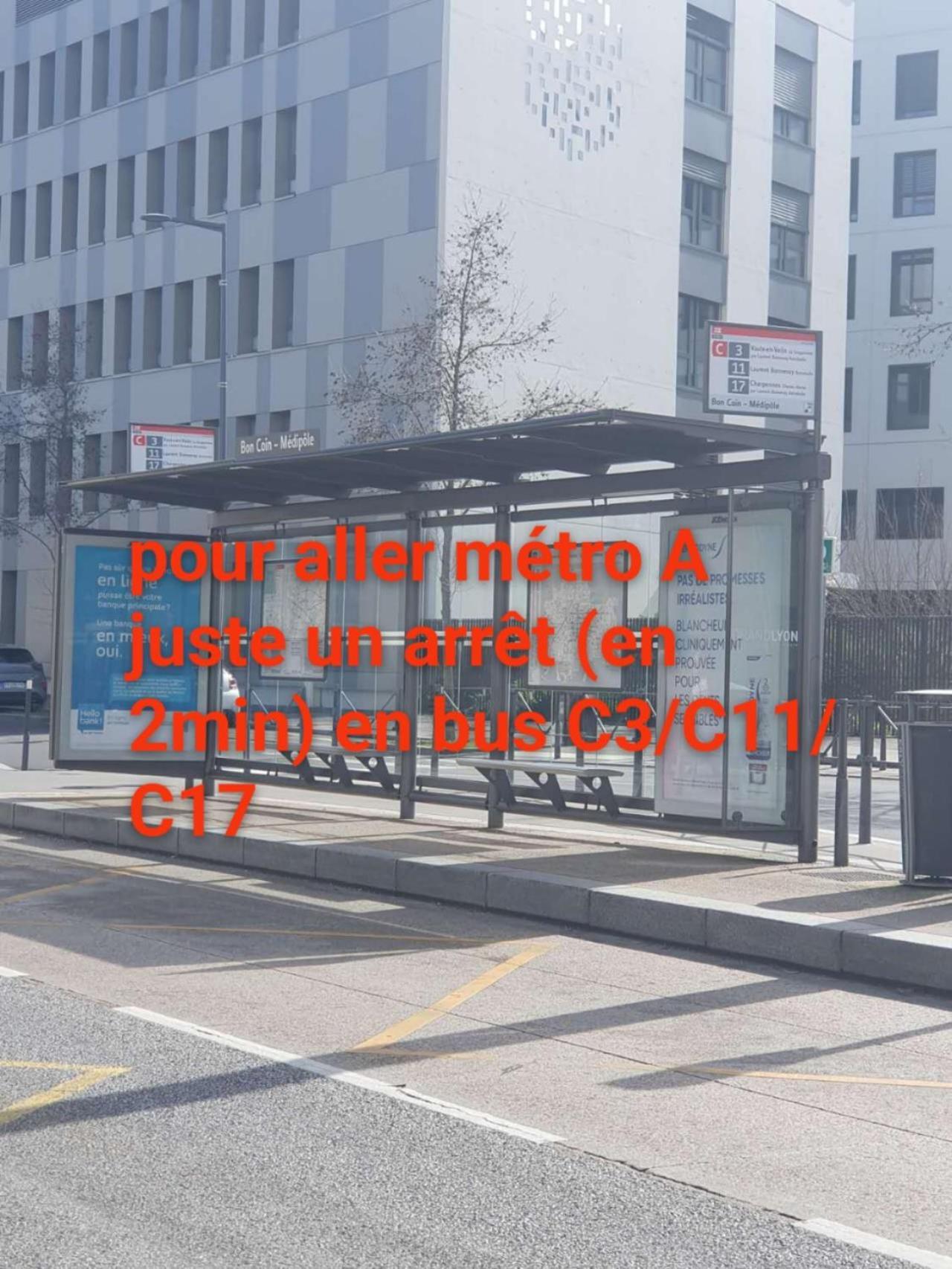 Medipole T2 Avec Un Garage Gratuit Sur Place, 16Min A Centre Ville Lyon En Metro A Villeurbanne Exteriér fotografie