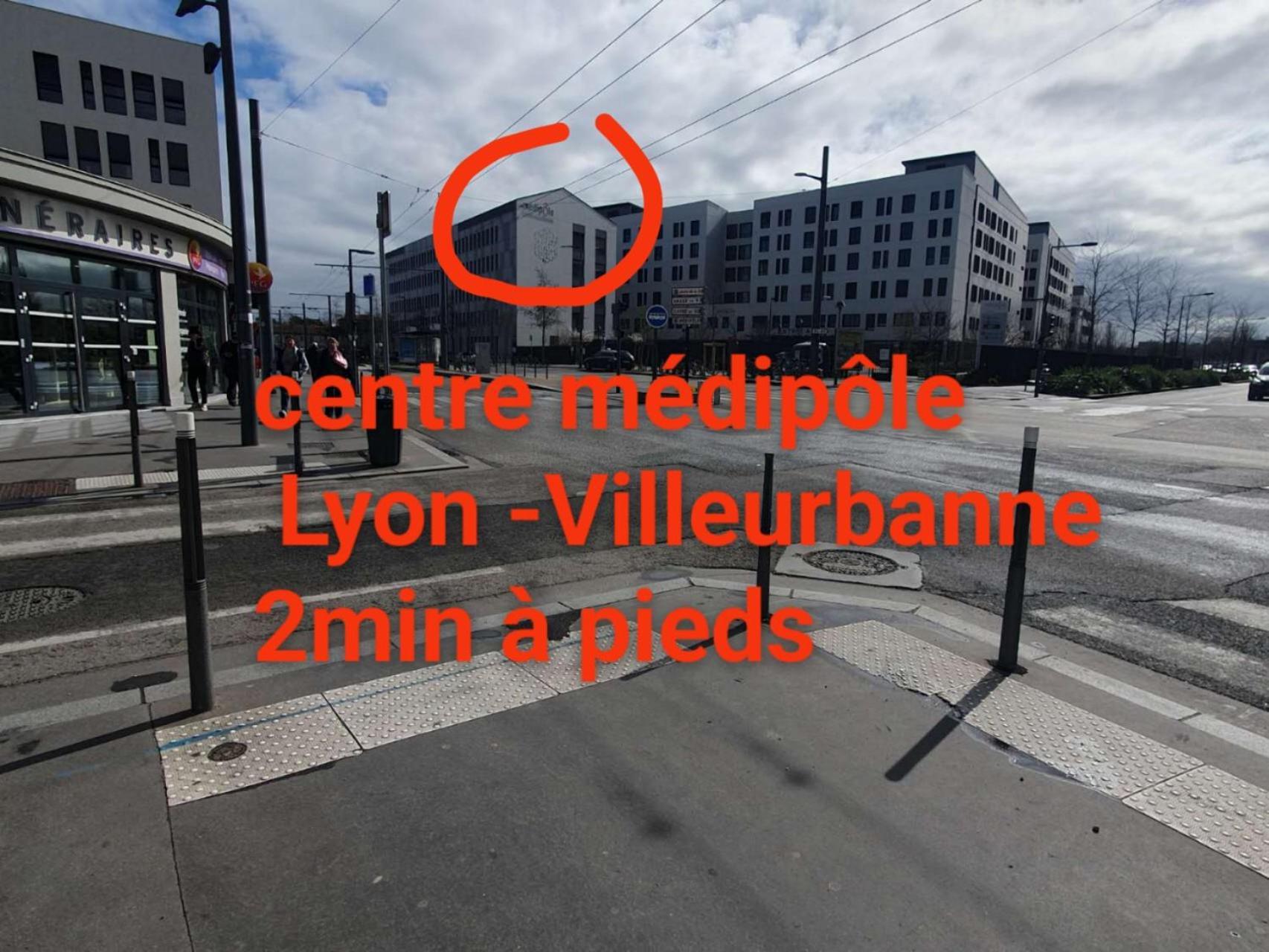 Medipole T2 Avec Un Garage Gratuit Sur Place, 16Min A Centre Ville Lyon En Metro A Villeurbanne Exteriér fotografie